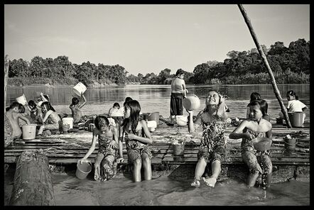SC Shekar Subrahmanyam, ‘Bath time - Children in a boarding school along the lower Baram River bathe before dinner’, 2015
