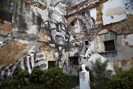 JR, ‘The Wrinkles of the City, La Havana, Rafael Lorenzo y Obdulia Manzano, 1 an après (artwork by JR, project by JR & José Parlá) Cuba’, 2013