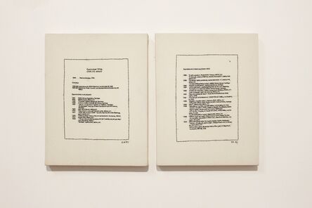 Carlos Castro Arias, ‘Curriculum vitae (díptico)’, 1997