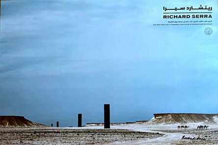 Richard Serra, ‘East-West/West-East: A Permanent Installation in the Brouq Nature Reserve, Qatar (Hand Signed by Richard Serra)’, ca. 2014