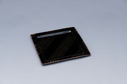 Yoshinori Hagiwara, ‘Square plate, black glaze’, N/A