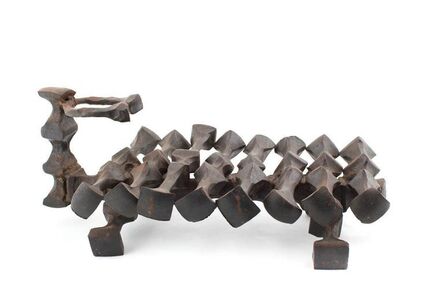 David Palombo, ‘Modernist Hand Forged Iron Mosaic Sculpture Animal Ram Israeli David Palombo’, Mid-20th Century