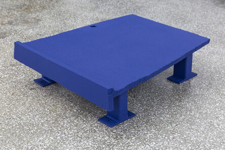 Philippe Malouin, ‘Coffee table: found plate, base brackets’, 2021