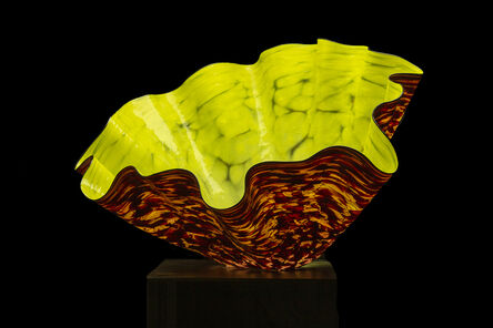 Dale Chihuly, ‘Dale Chihuly Dandelion Macchia with Black Lip Wrap Original Handblown Glass Signed Contemporary Art’, 1990-2010