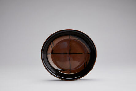 Yoshinori Hagiwara, ‘Small oval plate, kaki glaze’, N/A