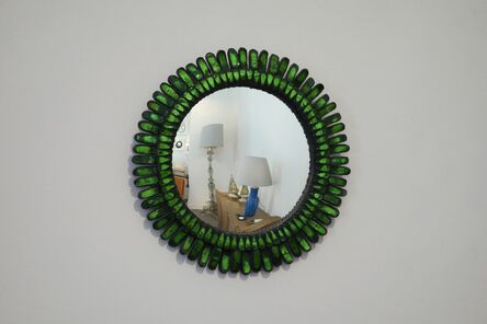 Line Vautrin, ‘Green "Gerbera" mirror’, ca. 1955