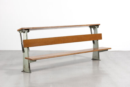 Jean Prouvé, ‘Lecture hall bench with pivoting writing desk’, ca. 1953