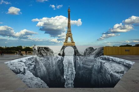 JR, ‘Trompe l'oeil, Les Falaises du Trocadéro, Paris, France, 2021 (19 Mai 2021, 19h57)’, 2021