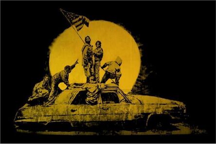 Banksy, ‘Gold Flag’, 2007