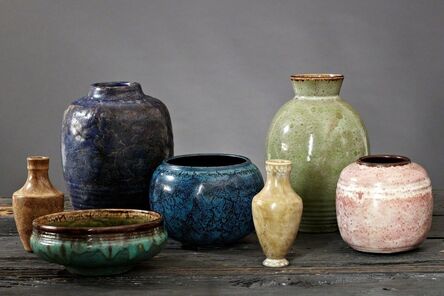 Émile Decoeur, ‘Group of Émile Decoeur Vases and Bowls’, 1901-1930