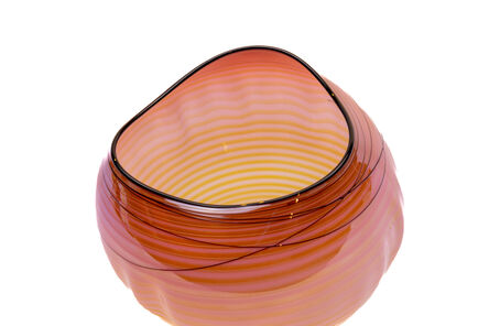 Dale Chihuly, ‘Dale Chihuly Signed Coral Basket Handblown Contemporary Glass Sculpture’, 1998