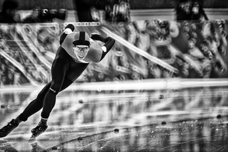 David Burnett, ‘A Russian Speed Skater in Training, Sochi Olympics’, 2014