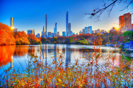 Mitchell Funk, ‘Billionaires Row from Central Park Reservoir with Magical Light’, 2022