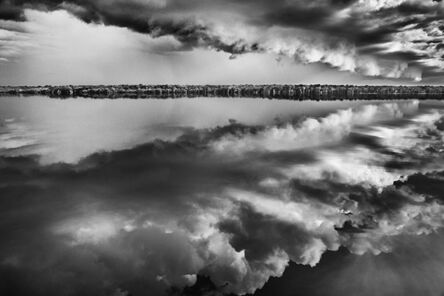 Sebastião Salgado, ‘In front of the Mariuá archipelago in the Middle Rio Negro, clouds are reflected in the black-water of the Rio Negro. State of Amazonas’, 2019 [printed on request]