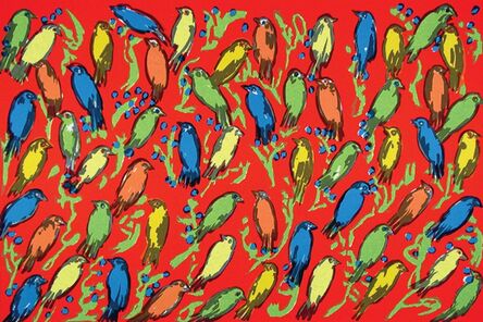 Hunt Slonem, ‘Finches Red’, 2000