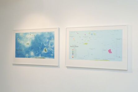 Agnieszka Kurant, ‘Map of Phantom Islands & Political Map of Phantom Islands’, 2011