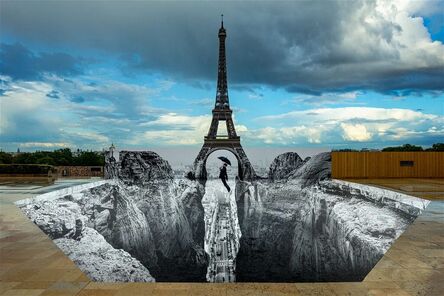 JR, ‘Trompe l'oeil, Les Falaises du Trocadéro, Paris, France, 2021 (18 Mai 2021, 19h58)’, 2021
