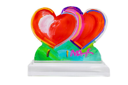 Peter Max, ‘Peter Max Red Double Heart 13” Signed Acrylic Sculpture’, 2010-2020