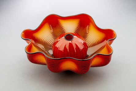 Dale Chihuly, ‘Chinese Red Seaform Pair Handblown Glass Signed Contemporary Art’, 1995