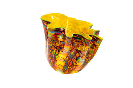 Dale Chihuly, ‘Dale Chihuly Carnival Macchia with Red Lip, Signed Hand Blown Glass Contemporary Art’, 2004