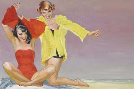 John Lagatta, ‘Two Bathing Suited Women at the Beach’, ca. 1960