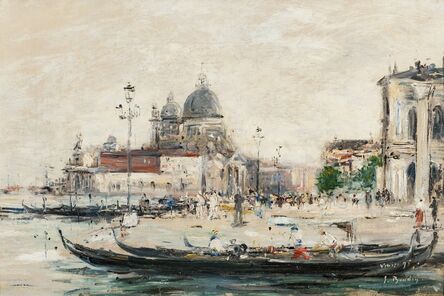 Eugène Boudin, ‘Venise. Le Mole à l’entrée du grand canal et la salute’