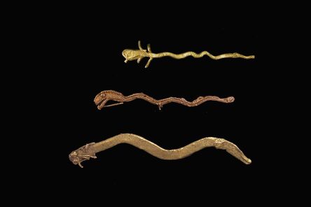Colombia, Muisca style, 10th-16th century, ‘3 Muisca Cast Gold Snakes’, Colombia, Muisca, c. AD 700 , 1500