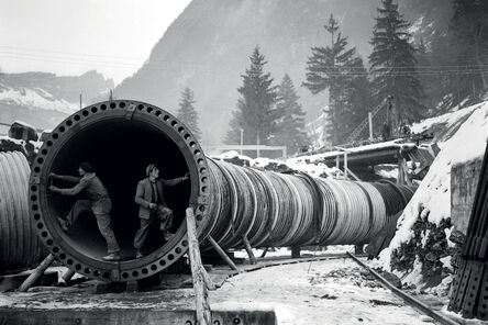 AFP, ‘The construction site of the Houches hydroelectric dam, near Chamonix, French Alps in February 1950.’, 1950