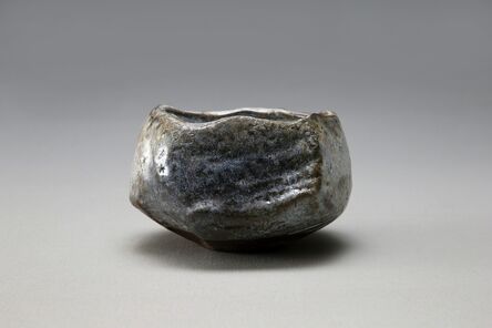 Kaneta Masanao, ‘Dark Hagi and ash-glazed teabowl with uneven mouth and exceptional red coloration in the interior’, 2013