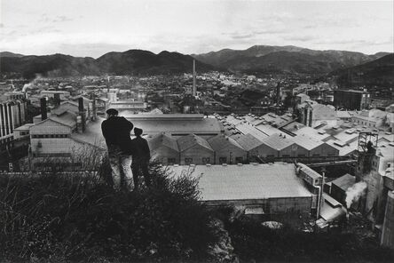 Takeshi Ishikawa, ‘Eugene Smith and Aileen Smith gazing out at the entire factory site from the hill behind the Chisso factory’, 1971