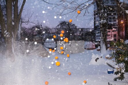 Walker Olesen, ‘More Snow III: (Oranges, Clementines, Dice, Ping Pong Balls, Eggs, Small Basketballs)’, 2017