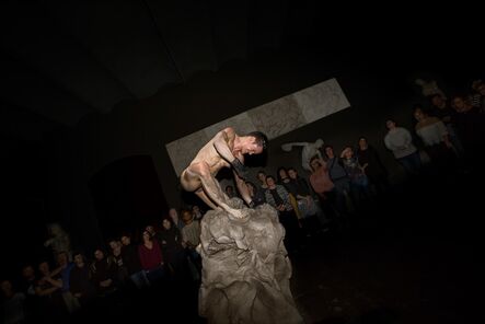 Cassils, ‘Becoming an Image Performance Still No. 4, (Pennsylvania Academy of Fine Arts, Historic Casting Hall)’, 2016