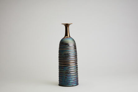 Hideaki Miyamura, ‘Carved vase, blue hare's fur glaze’, 2021