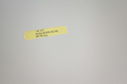 Navid Nuur, ‘I am just an idea between the tape and the wall’