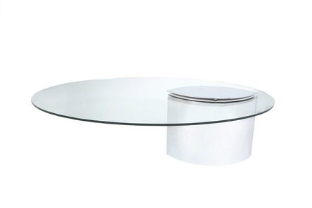 Cini Boeri, ‘Cini Boeri Chromed Metal and Glass Lunario Low Table, For Knoll’, Circa 1970