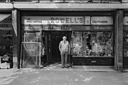 Mike Seaborne (British, born 1954), ‘Rowell's stationers shop and post office, Castalia Square shopping precinct, London’, 1984-printed 2020