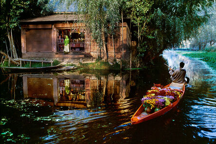 Steve McCurry, ‘Flower Vendor on Dal Lake’, 1999