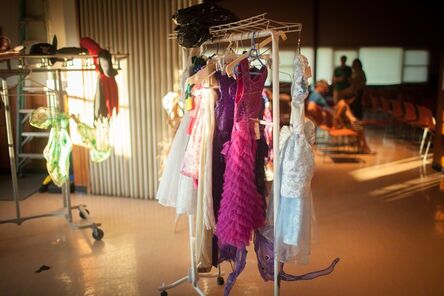 Lindsay Morris, ‘Outfits and accessories are hung in preparation for the fashion show’, 2013