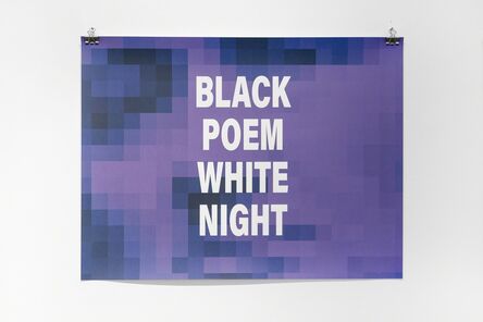 Emo de Medeiros, ‘Black Poem White Night (Charles Baudelaire)’, 2018