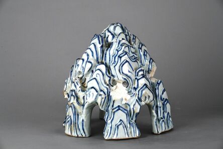 Unknown, ‘Incense burner in a shape of a mountain in blue and white’, Zhengtong to Tianshun, Ming Dynasty(1436, 1464)