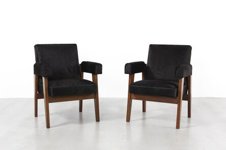Pierre Jeanneret, ‘Pair of Advocate chairs’, 1955-1956