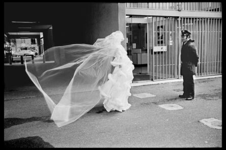 Guy Le Querrec, ‘A woman on her way to the town hall for her wedding, Villejuif, Val-de-Marne, France’, 1975