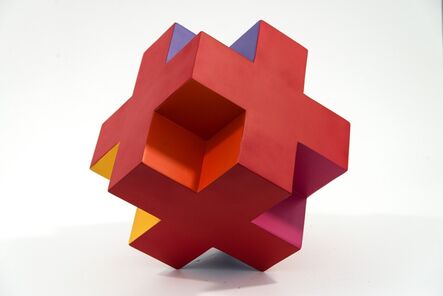 Philippe Pallafray, ‘Multicube - colourful, intersecting geometry, modern, aluminum sculpture’, 2022