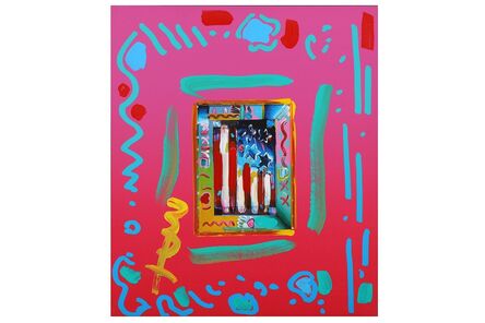 Peter Max, ‘Flag With Heart’, 1999
