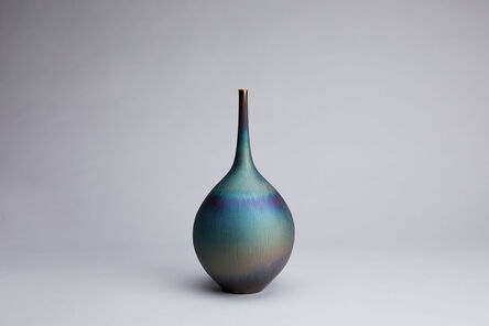 Hideaki Miyamura, ‘Bottle with blue hare's fur glaze’, 2022