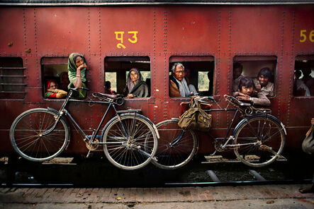 Steve McCurry, ‘Bicycles on Side of Train’