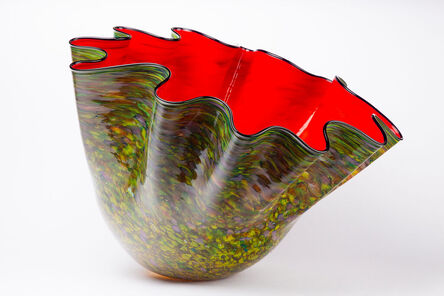 Dale Chihuly, ‘Dale Chihuly Original Massive Carmine Macchia with Navy Lip Wrap, 62K appraisal ’, 2000