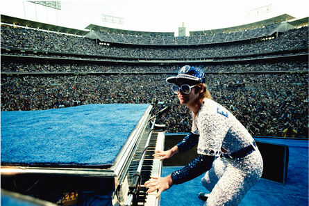 Terry O'Neill, ‘Elton John at Dodger Stadium (Estate edition)’, 1975