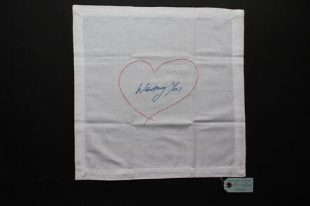 Tracey Emin, ‘Wanting You (Pink/ Blue) Napkin’, 2015