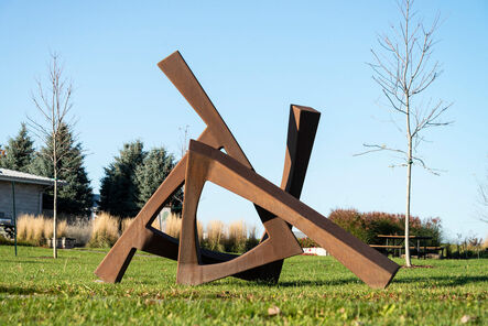 Claude Millette, ‘Trajectory No 7 - large, geometric, abstract, corten steel outdoor sculpture’, 2022